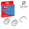 20 anneaux métalliques articulés ø20mm Apli