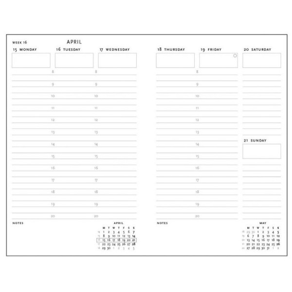 Agenda semainier 9x14cm Paperblanks Le Verger Mini 12 Mois Vertical