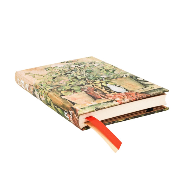 Agenda semainier 9x14cm Paperblanks Pots en terre cuite et fleurs de Cézanne Mini 12 Mois Horizontal