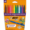 12 feutres de coloriage pointe fine BIC Kids Visa