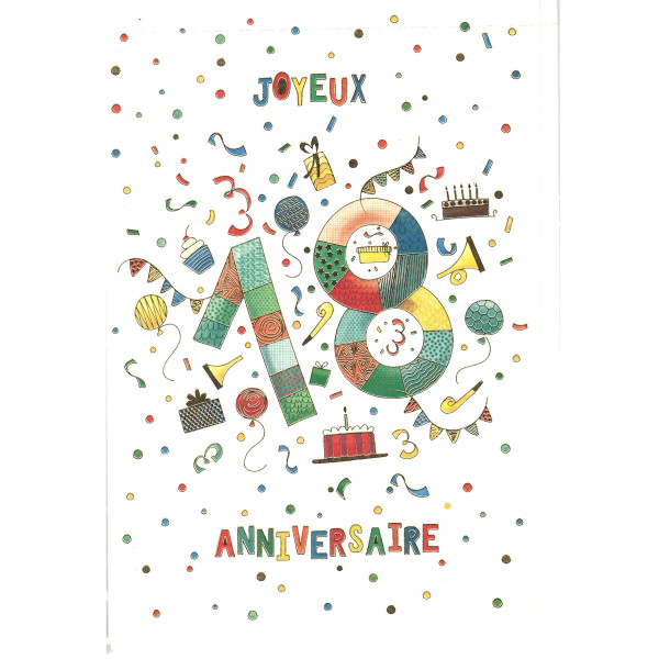 Carte Joyeux Anniversaire Skorpions Art - 18 ans