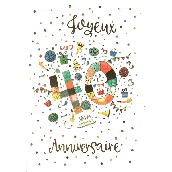 Carte Joyeux Anniversaire Skorpions Art - 40 ans