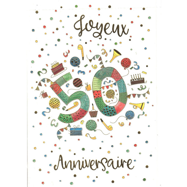 Carte Joyeux Anniversaire Skorpions Art - 50 ans