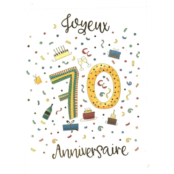 Carte Joyeux Anniversaire Skorpions Art - 70 ans