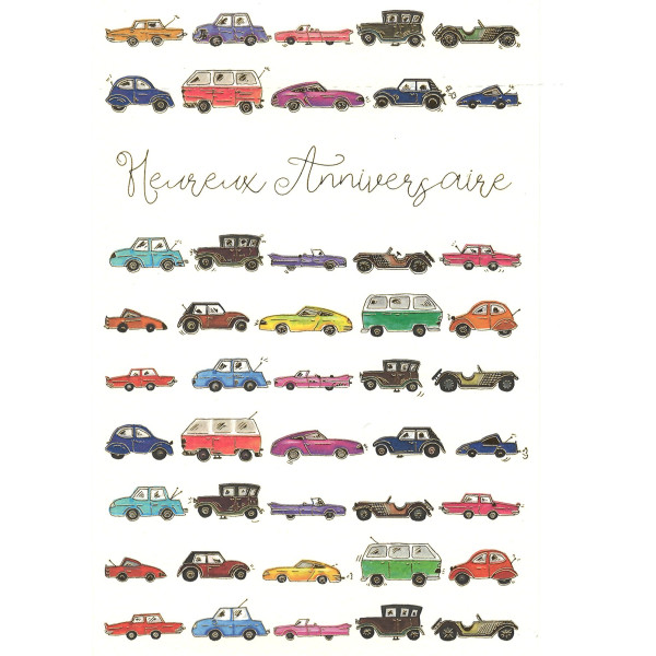 Carte Joyeux Anniversaire Skorpions Art - Voiture