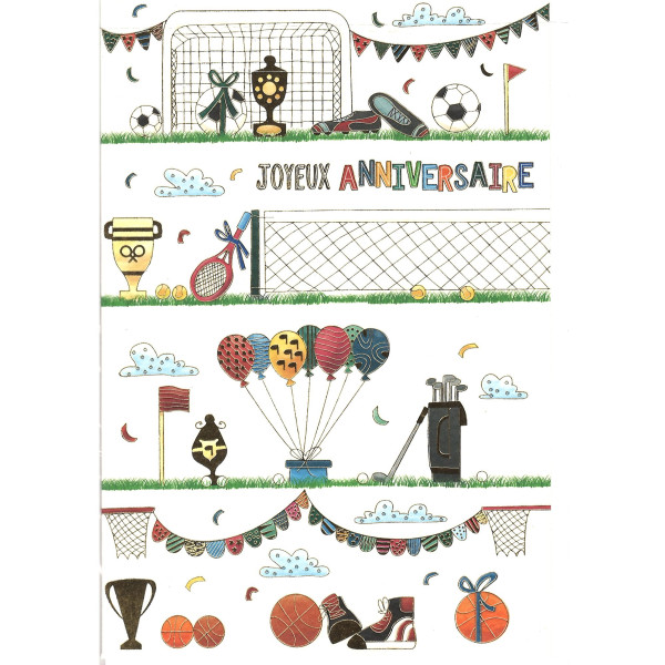 Carte Joyeux Anniversaire Skorpions Art - Sport