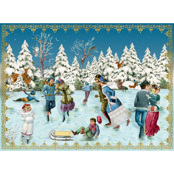Carte calendrier de l'Avent victoriens Coppenrath C'est Noël partout