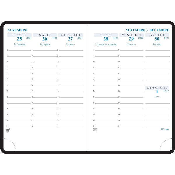 Agenda semainier 10,5x15,5cm Exacompta Agora SAS 15 Winner