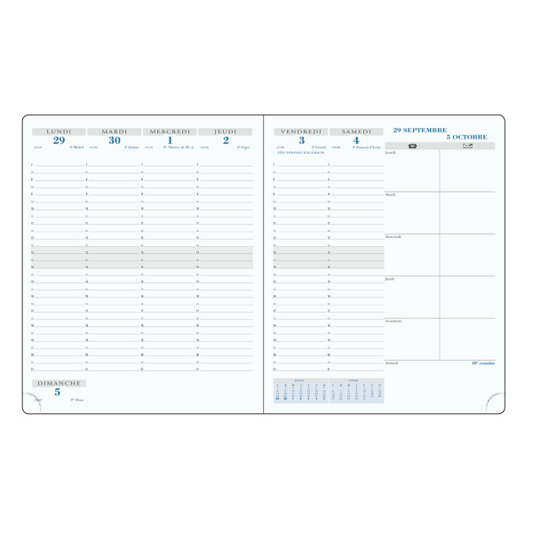 Agenda semainier 18,5x22,5cm Exacompta Non Stop SAS 22 Winner.