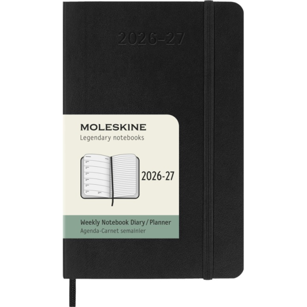 Agenda-carnet semainier 9x14cm Moleskine 18 mois