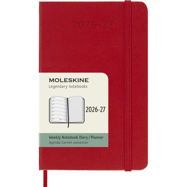 Agenda-carnet semainier 9x14cm Moleskine 18 mois