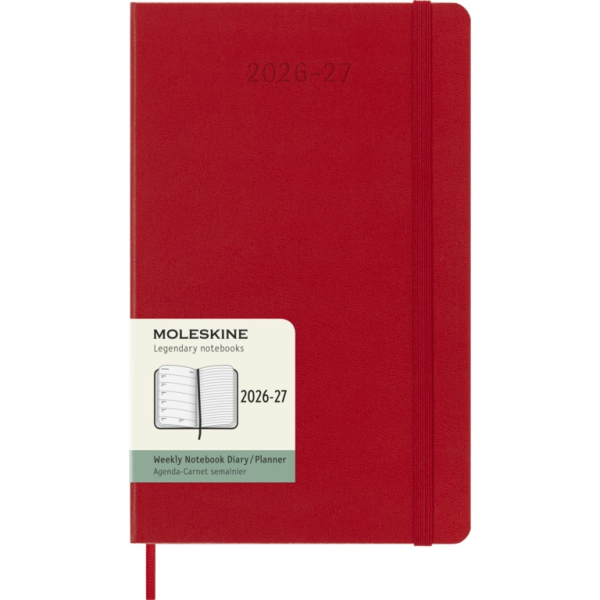 Agenda-carnet semainier 13x21cm Moleskine 18 mois
