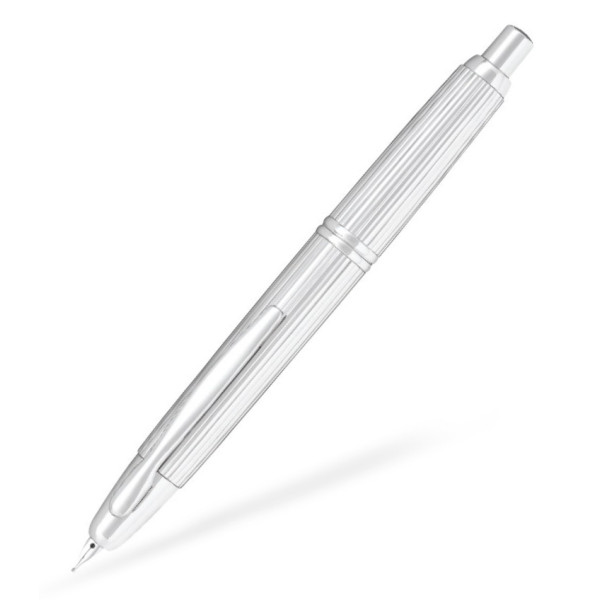 Stylo plume rétractable Pilot Capless Stripe Argent