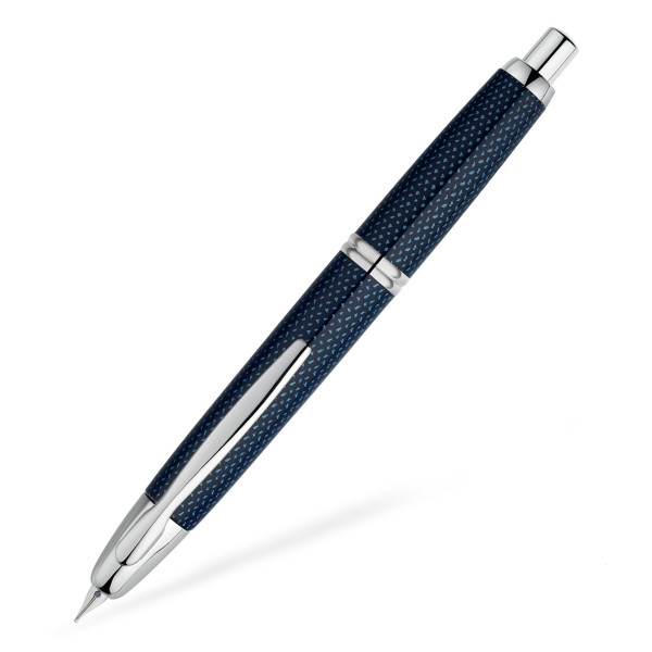 Stylo plume rétractable Pilot Capless Rhodié Graphite Bleu
