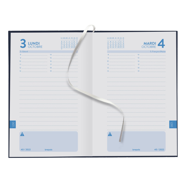 Agenda journalier 11,5x16,9cm Brepols Smart