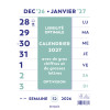 Calendrier hebdomadaire lisibilité optimale Brepols Optivision