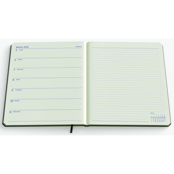 Agenda semainier 17x22cm de Kempen Amarone