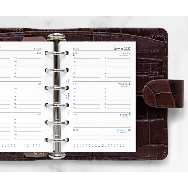 Recharge organiseur semainier Filofax Pocket