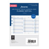 Recharge organiseur planning annuel vertical Filofax Pocket