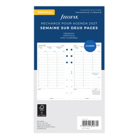 Recharge organiseur semainier Filofax Personal