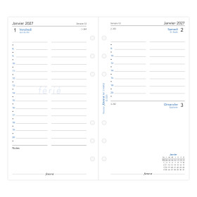 Recharge organiseur journalier Filofax Personal
