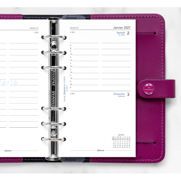 Recharge organiseur journalier Filofax Personal