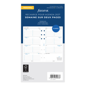 Recharge organiseur semainier Filofax Personal