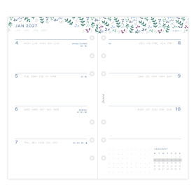 Recharge organiseur semainier Filofax Personal Garden