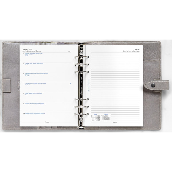 Recharge organiseur semainier Filofax A5