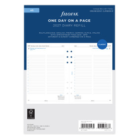 Recharge organiseur journalier Filofax A5