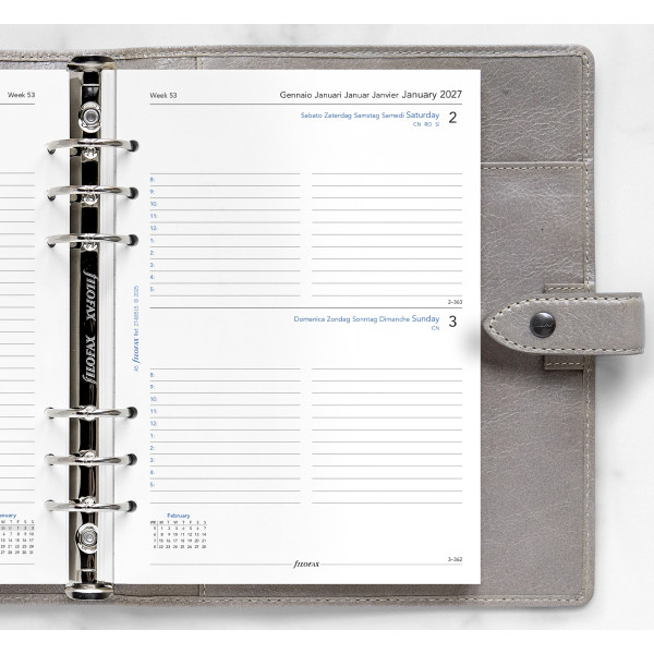 Recharge organiseur journalier Filofax A5