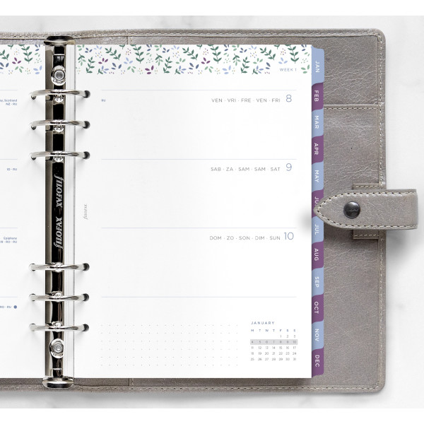 Recharge organiseur semainier Filofax A5 Garden