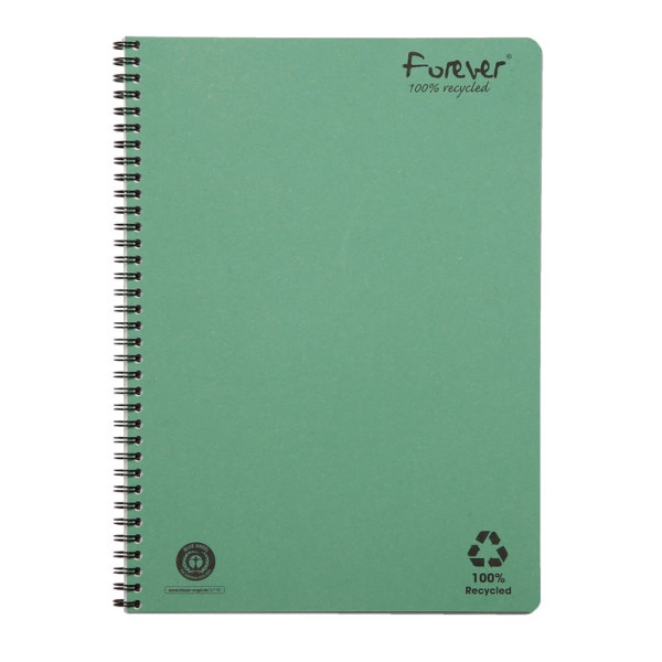 Cahier seyes spiralé 21x29,7cm (A4) recyclé Forever Premium