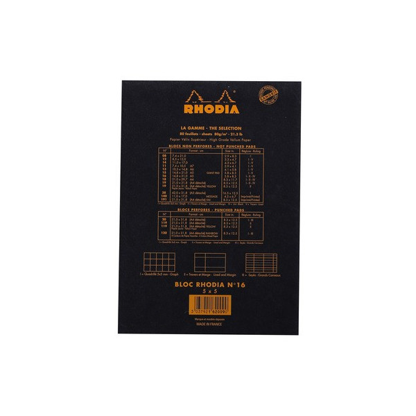 Bloc agrafé N°16 A5 80 feuillets 80 g Rhodia