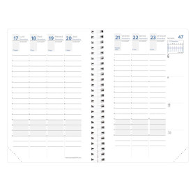 Recharge agenda semainier 10x15cm spiralé Quo Vadis Time&Life Pocket