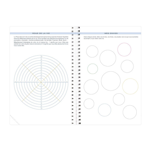 Recharge agenda semainier 10x15cm spiralé Quo Vadis Time&Life Pocket