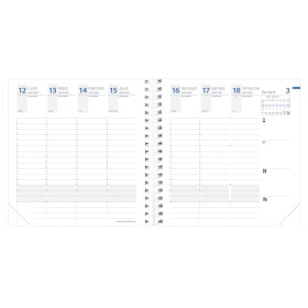 Recharge agenda semainier 16x16cm spiralé Quo Vadis Time&Life Medium