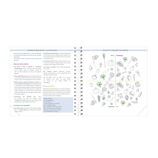 Recharge agenda semainier 16x16cm spiralé Quo Vadis Time&Life Medium