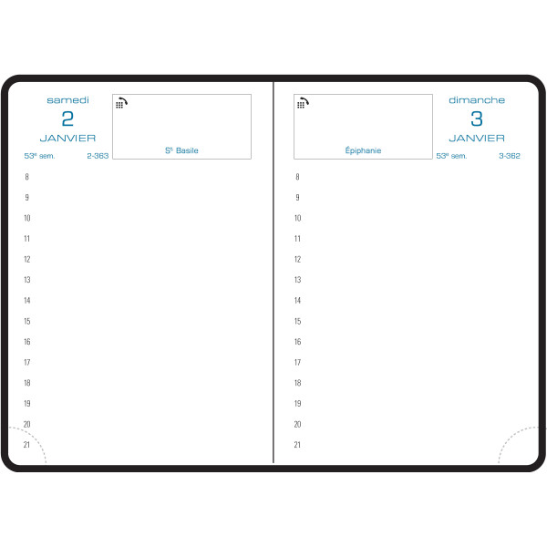 Agenda journalier 8,5x13cm Exacompta Journal 13 Ondine