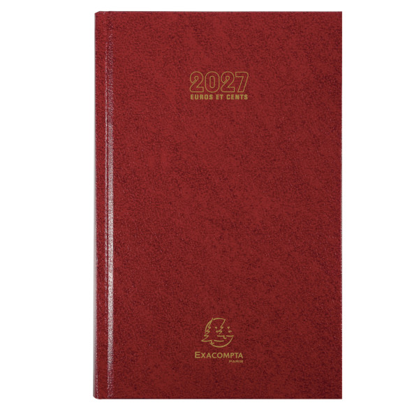 Agenda journalier 13,5x21cm Exacompta Carré Euros et cents