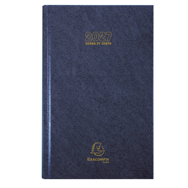 Agenda journalier 13,5x21cm Exacompta Carré Euros et cents