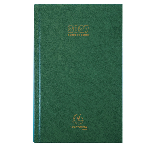 Agenda journalier 13,5x21cm Exacompta Carré Euros et cents