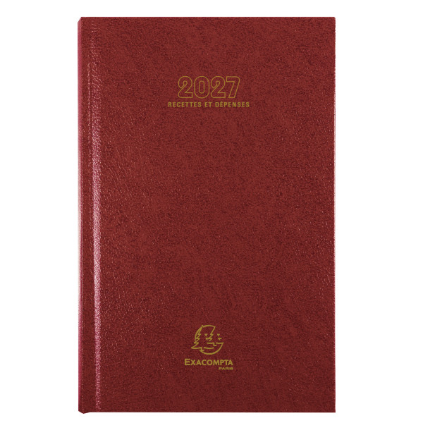 Agenda journalier 13,5x21cm Exacompta Carré Recettes et Dépenses