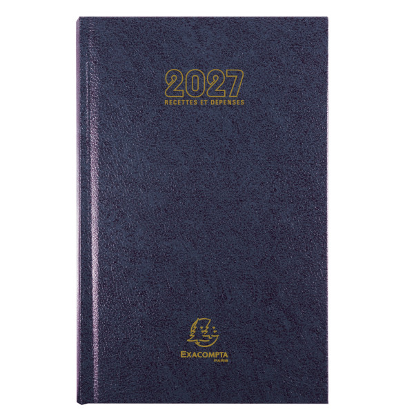 Agenda journalier 13,5x21cm Exacompta Carré Recettes et Dépenses