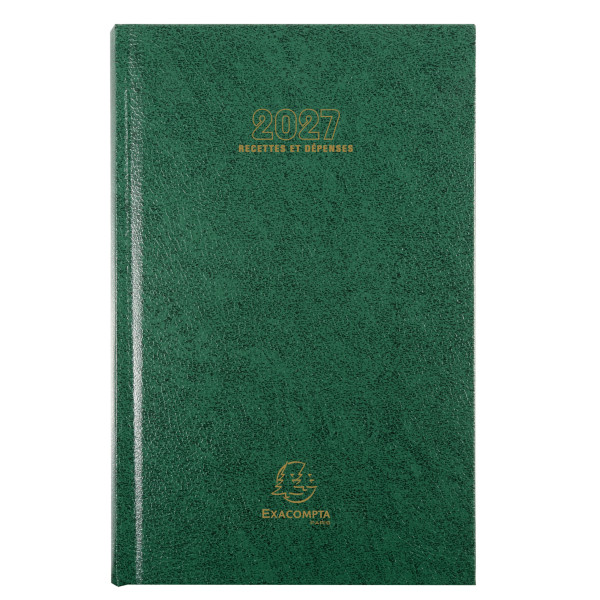 Agenda journalier 13,5x21cm Exacompta Carré Recettes et Dépenses