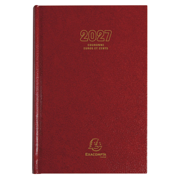 Agenda journalier 11x17cm Exacompta Couronne Euros et cents