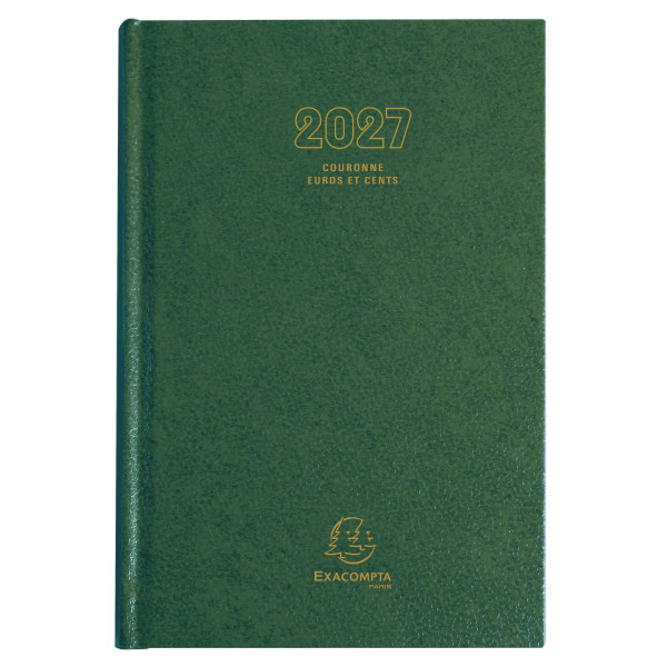 Agenda journalier 11x17cm Exacompta Couronne Euros et cents
