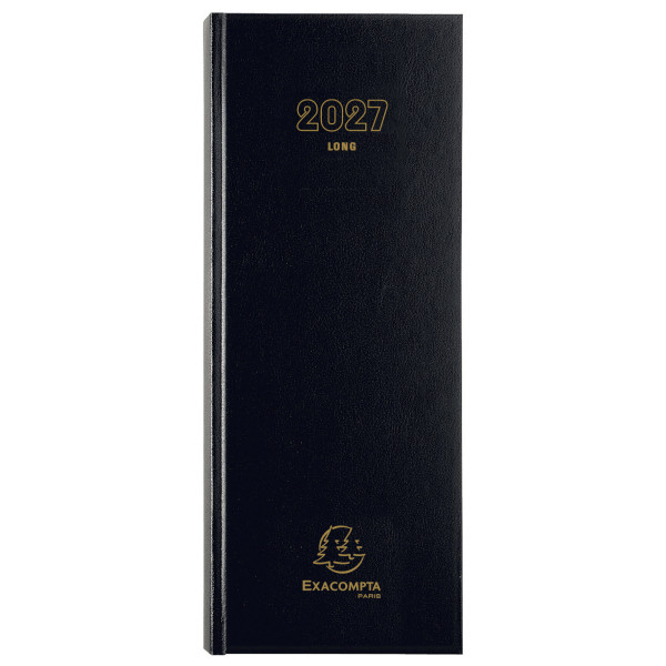 Agenda journalier 13,5x34cm Exacompta Long Euros et cents