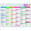 Calendrier 29,5x22cm Exacompta Multicolore