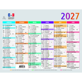 Calendrier 18x13,5cm Exacompta Multicolore
